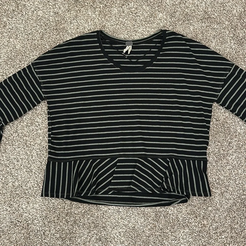Free People We The Free Round About Striped Long Sleeve Tee Small